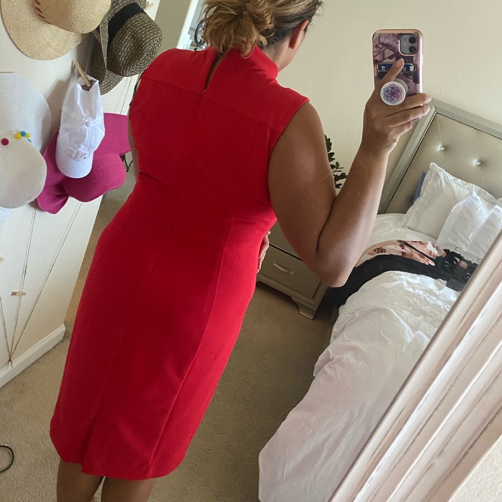 Red Vince Camuto sleeveless dress